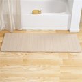 Bedford Home Bedford Home 67A-77323 Memory Foam Striped Extra Long Bath Mat; 24 by 60 in. - Ivory 67A-77323